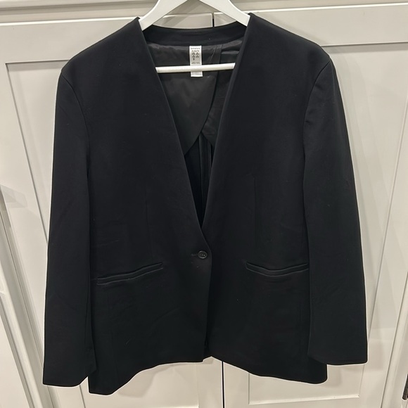 Spanx The Perfect Oversized Collarless Blazer Ponte Black XL - Picture 5 of 16